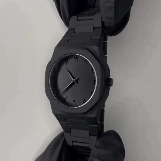 Black Aura Arabic Watch ⌚